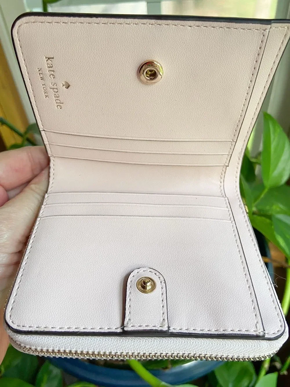 Kate Spade Madison Strawberry Garden Compact Bifold Wallet Whimsical Floral NWOT